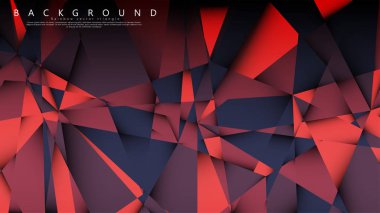 Koyu kırmızı bir arada vektör üçgen arka plan. Degradeler ve saydamlık ile geometrik illüstrasyon tarzı.