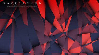 Koyu kırmızı bir arada vektör üçgen arka plan. Degradeler ve saydamlık ile geometrik illüstrasyon tarzı.