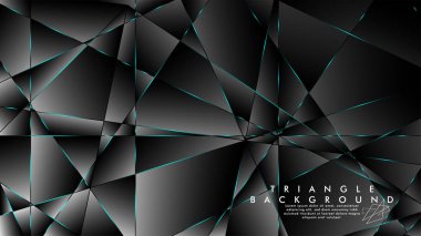 Soyut Arka Plan Geometrik lüks çokgen desenleri ile. Mavi Işık üçgen çizgisi