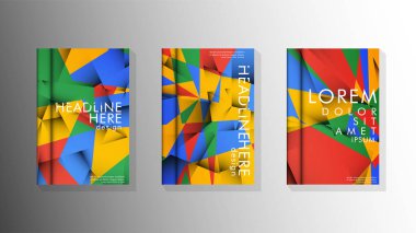 Degrade minimal geometrik desen. renklerle üçgen kapak arka plan tasarımı