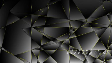 Soyut Arka Plan Geometrik Lüks çokgen desenleri ve Sarı üçgen çizgileri ile
