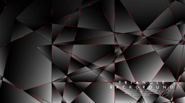 Soyut Arka Plan Geometrik Lüks çokgen desenleri ve Kırmızı üçgen çizgileri ile