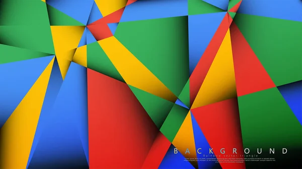 Hintergrundvektor eines Dreiecks mit einer Kombination aus rot-gelb und grün. geometrischer Illustrationsstil mit Verläufen und Transparenz. — Stockvektor