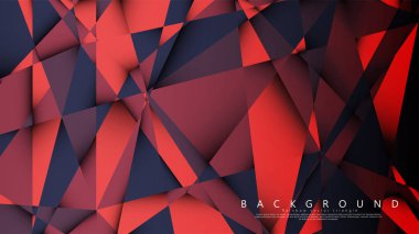 Koyu kırmızı bir arada vektör üçgen arka plan. Degradeler ve saydamlık ile geometrik illüstrasyon tarzı.