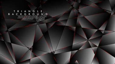 Soyut Arka Plan Geometrik Lüks çokgen desenleri ve Kırmızı üçgen çizgileri ile