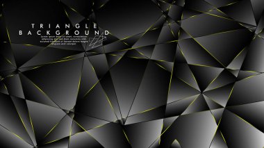 Soyut Arka Plan Geometrik Lüks çokgen desenleri ve Sarı üçgen çizgileri ile