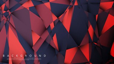 Koyu kırmızı bir arada vektör üçgen arka plan. Degradeler ve saydamlık ile geometrik illüstrasyon tarzı.