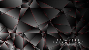 Soyut Arka Plan Geometrik Lüks çokgen desenleri ve Kırmızı üçgen çizgileri ile