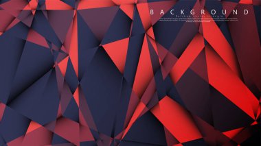 Koyu kırmızı bir arada vektör üçgen arka plan. Degradeler ve saydamlık ile geometrik illüstrasyon tarzı.
