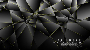 Soyut Arka Plan Geometrik Lüks çokgen desenleri ve Sarı üçgen çizgileri ile