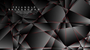 Soyut Arka Plan Geometrik Lüks çokgen desenleri ve Kırmızı üçgen çizgileri ile