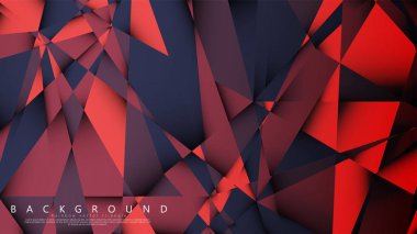 Koyu kırmızı bir arada vektör üçgen arka plan. Degradeler ve saydamlık ile geometrik illüstrasyon tarzı.