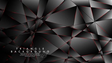 Soyut Arka Plan Geometrik Lüks çokgen desenleri ve Kırmızı üçgen çizgileri ile