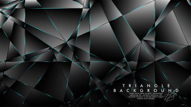 Soyut Arka Plan Geometrik lüks çokgen desenleri ile. Mavi Işık üçgen çizgisi