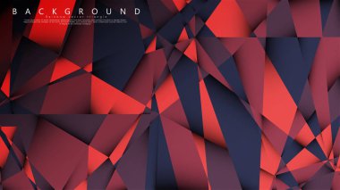Koyu kırmızı bir arada vektör üçgen arka plan. Degradeler ve saydamlık ile geometrik illüstrasyon tarzı.
