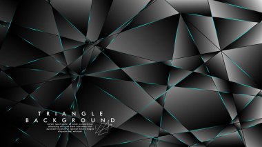 Soyut Arka Plan Geometrik lüks çokgen desenleri ile. Mavi Işık üçgen çizgisi