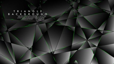 Soyut Arka Plan Geometrik Lüks çokgen desenleri ve Yeşil üçgen çizgileri ile