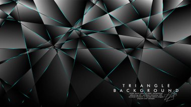 Soyut Arka Plan Geometrik lüks çokgen desenleri ile. Mavi Işık üçgen çizgisi