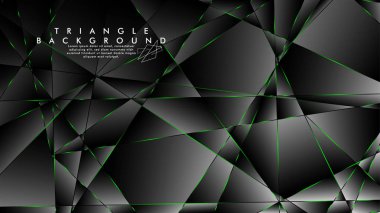 Soyut Arka Plan Geometrik Lüks çokgen desenleri ve Yeşil üçgen çizgileri ile