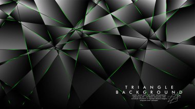 Soyut Arka Plan Geometrik Lüks çokgen desenleri ve Yeşil üçgen çizgileri ile