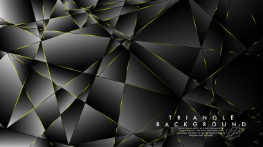 Soyut Arka Plan Geometrik Lüks çokgen desenleri ve Sarı üçgen çizgileri ile