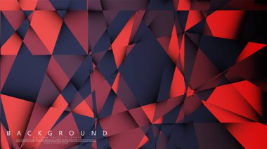 Koyu kırmızı bir arada vektör üçgen arka plan. Degradeler ve saydamlık ile geometrik illüstrasyon tarzı.