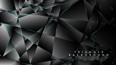 Soyut Arka Plan Geometrik lüks çokgen desenleri ile. Mavi Işık üçgen çizgisi