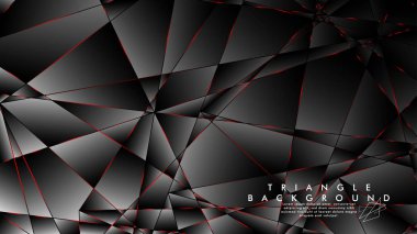 Soyut Arka Plan Geometrik Lüks çokgen desenleri ve Kırmızı üçgen çizgileri ile