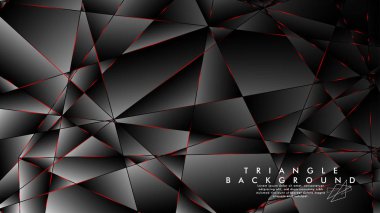 Soyut Arka Plan Geometrik Lüks çokgen desenleri ve Kırmızı üçgen çizgileri ile