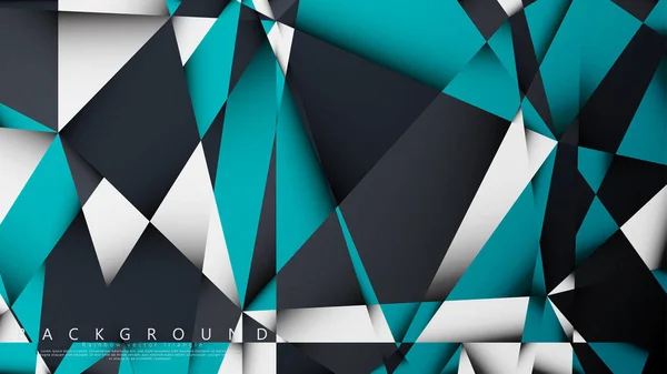 Vetor fundo Triângulo Mosaico com uma combinação de azul, cinza e branco. Estilo de ilustração geométrica com gradientes e transparência . — Vetor de Stock