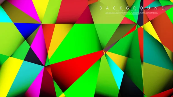 Luce multicolore arcobaleno vettore sfondo mosaico triangolo. Stile di illustrazione geometrica con gradienti e trasparenza. Disegno del modello triangolare — Vettoriale Stock