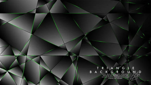 ABSTRACT BACKGROUND OF GEOMETRIC WITH розкішні багатокутні візерунки та лінії трикутника GREEN — стоковий вектор