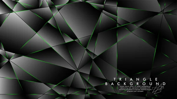 ABSTRACT BACKGROUND OF GEOMETRIC WITH розкішні багатокутні візерунки та лінії трикутника GREEN — стоковий вектор