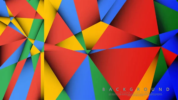 Contexte Vecteur d'un triangle avec une combinaison de rouge jaune et vert. Style d'illustration géométrique avec dégradés et transparence . — Image vectorielle