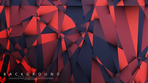 濃い赤の組み合わせを持つベクトル三角形の背景。グラデーションと透明度を持つ幾何学的なイラストスタイル. — ストックベクタ