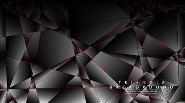 Soyut Arka Plan Geometrik Lüks çokgen desenleri ve Kırmızı üçgen çizgileri ile