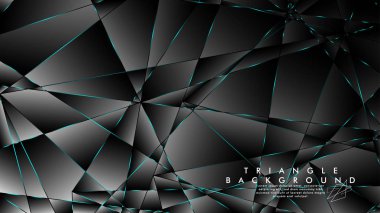 Soyut Arka Plan Geometrik lüks çokgen desenleri ile. Mavi Işık üçgen çizgisi