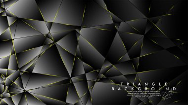 Soyut Arka Plan Geometrik Lüks çokgen desenleri ve Sarı üçgen çizgileri ile