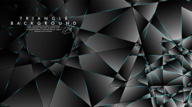 Soyut Arka Plan Geometrik lüks çokgen desenleri ile. Mavi Işık üçgen çizgisi