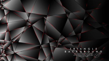 Soyut Arka Plan Geometrik Lüks çokgen desenleri ve Kırmızı üçgen çizgileri ile