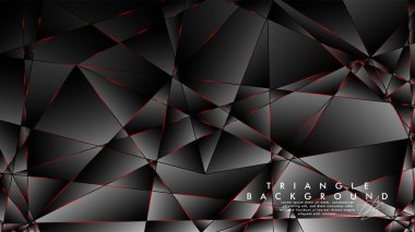 Soyut Arka Plan Geometrik Lüks çokgen desenleri ve Kırmızı üçgen çizgileri ile