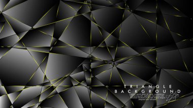 Soyut Arka Plan Geometrik Lüks çokgen desenleri ve Sarı üçgen çizgileri ile