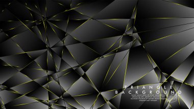 Soyut Arka Plan Geometrik Lüks çokgen desenleri ve Sarı üçgen çizgileri ile