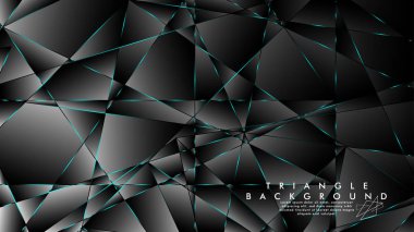 Soyut Arka Plan Geometrik lüks çokgen desenleri ile. Mavi Işık üçgen çizgisi