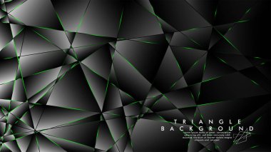 Soyut Arka Plan Geometrik Lüks çokgen desenleri ve Yeşil üçgen çizgileri ile