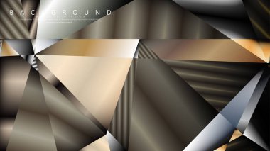 Soyut geometrik arka plan. vektör gradyan metal üçgen