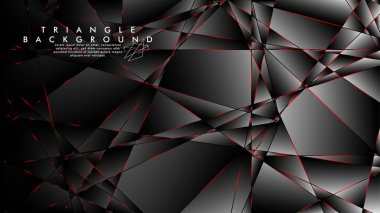 Soyut Arka Plan Geometrik Lüks çokgen desenleri ve Kırmızı üçgen çizgileri ile