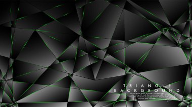Soyut Arka Plan Geometrik Lüks çokgen desenleri ve Yeşil üçgen çizgileri ile