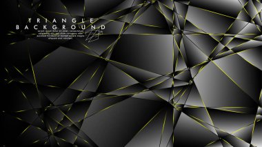 Soyut Arka Plan Geometrik Lüks çokgen desenleri ve Sarı üçgen çizgileri ile