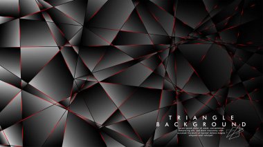 Soyut Arka Plan Geometrik Lüks çokgen desenleri ve Kırmızı üçgen çizgileri ile